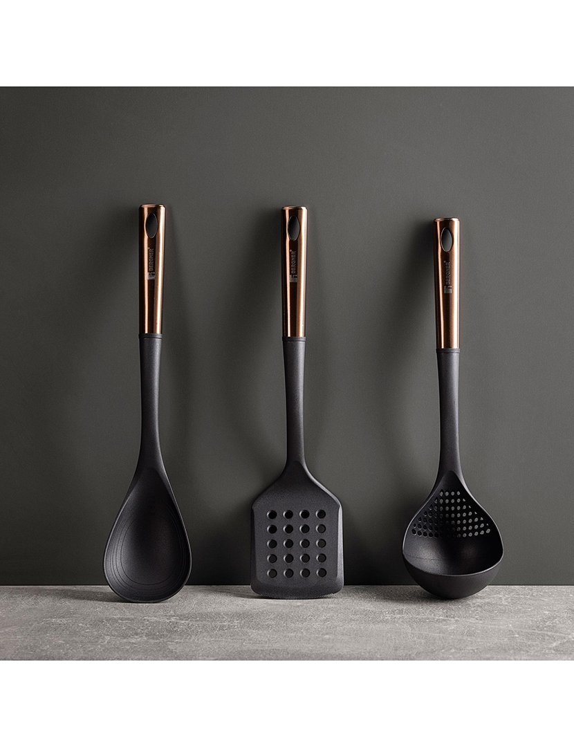 Conjunto de 3 utensílios de cozinha em cobre