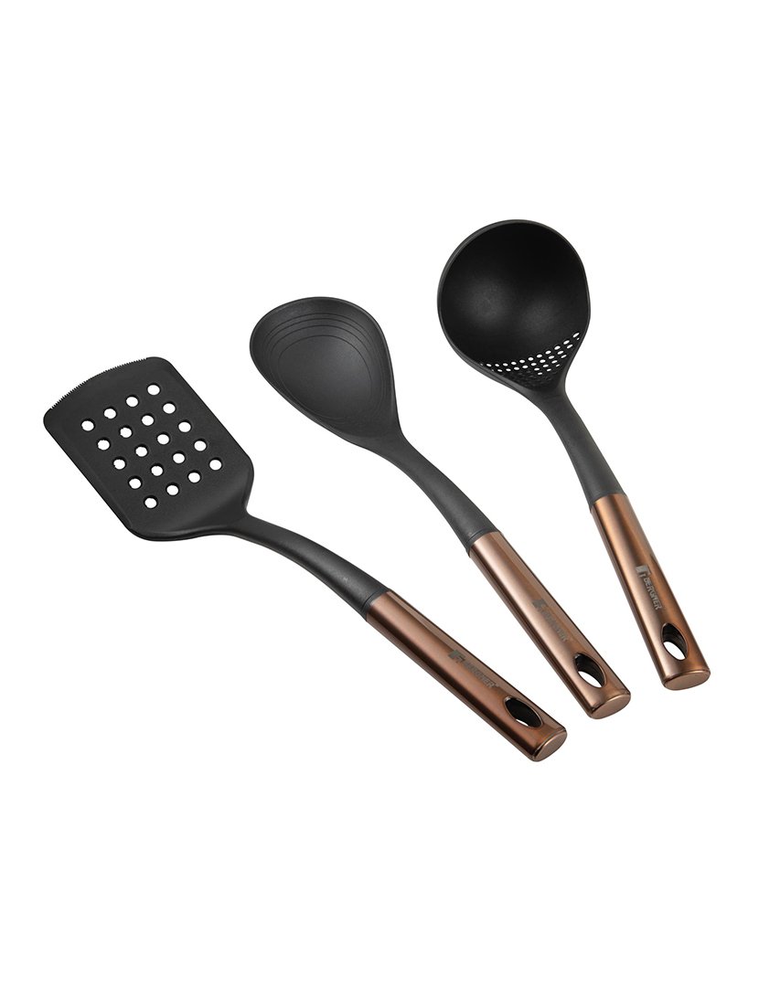Conjunto de 3 utensílios de cozinha em cobre