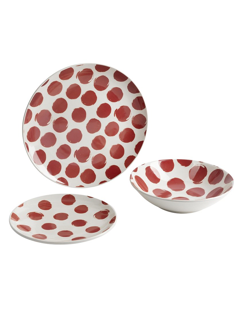 Conjunto de jantar de cerâmica com 12 peças Dots La Maison