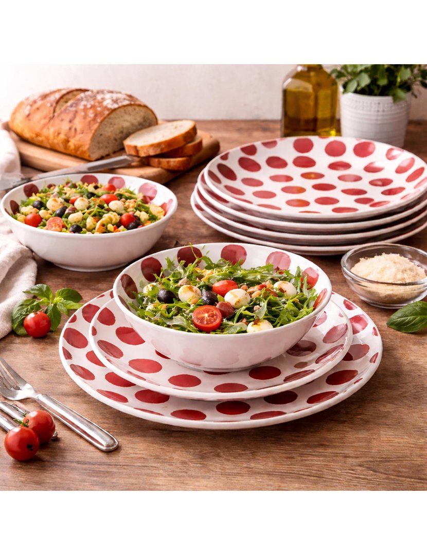 Conjunto de jantar de cerâmica com 12 peças Dots La Maison