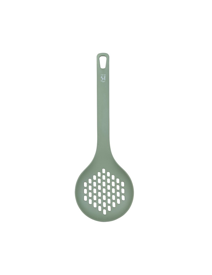 Conjunto de 4 utensílios de cozinha em PBT preto. incluindo pegador de massa. colher. concha e espátula vazada.