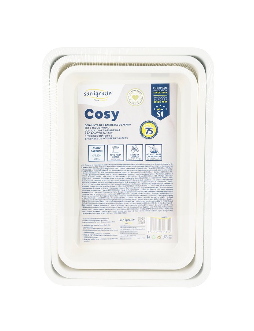 Conjunto de 3 formas de forno em aço carbono