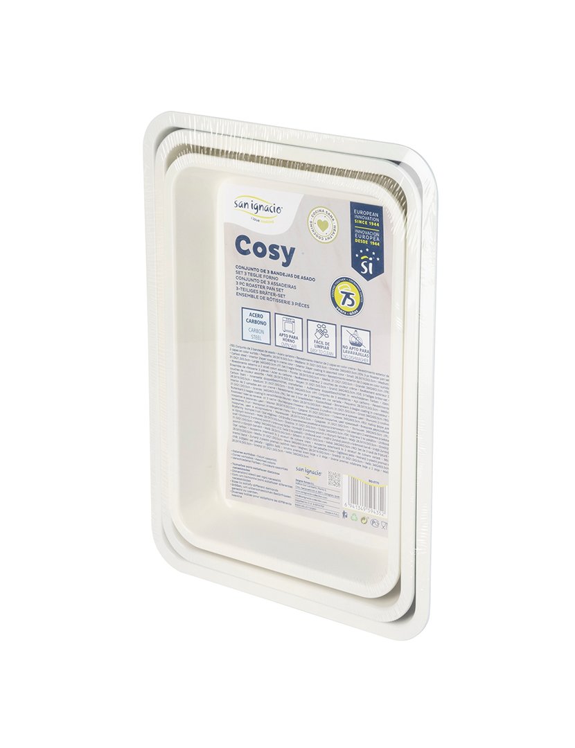 Conjunto de 3 formas de forno em aço carbono