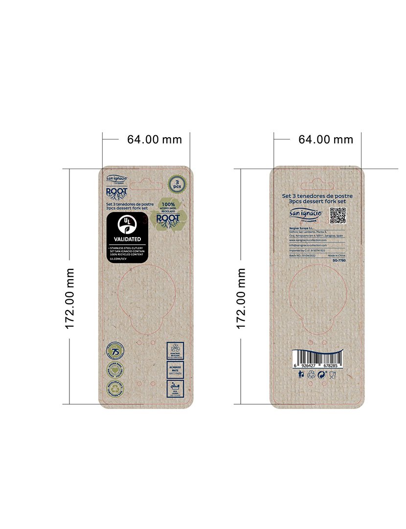 Conjunto de 3 garfos de sobremesa 