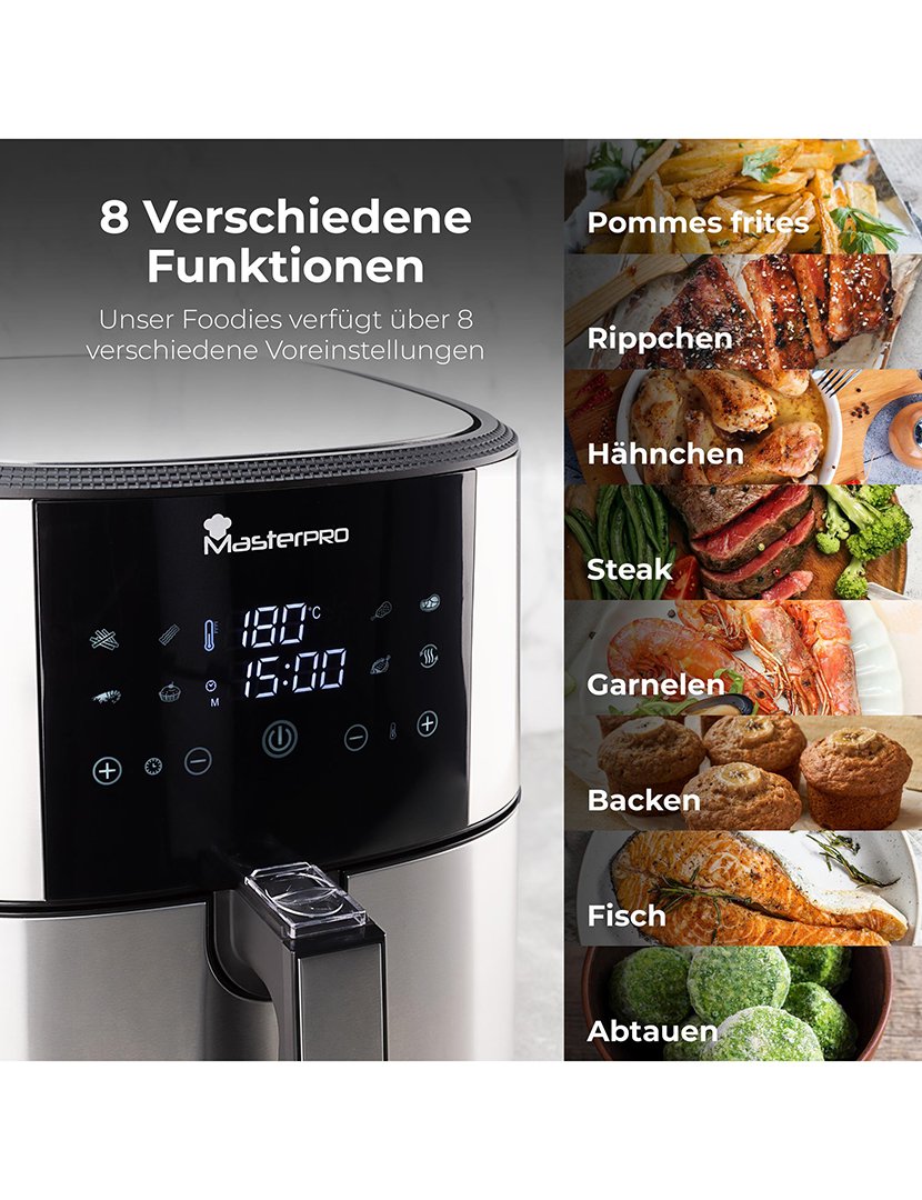 Fritadeira a ar sem óleo 6L 1800 W