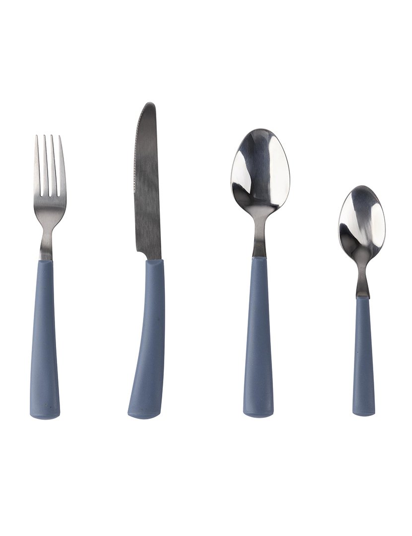 Conjunto de 16 peças de talheres azul