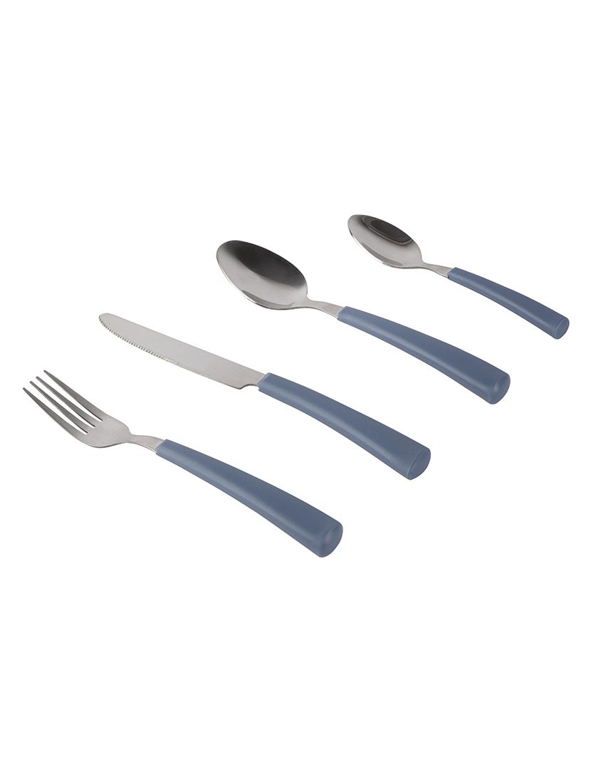 Conjunto de 16 peças de talheres azul