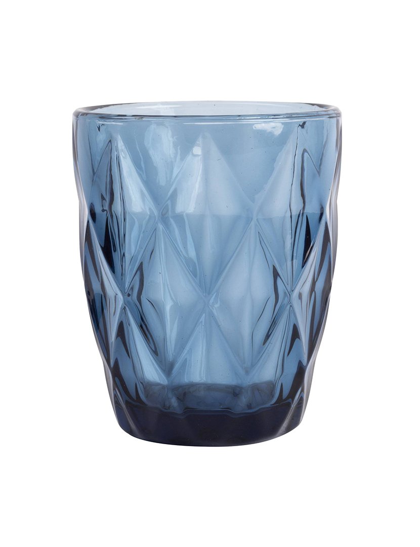 Conjunto de 4 copos de vidro azul 260ml