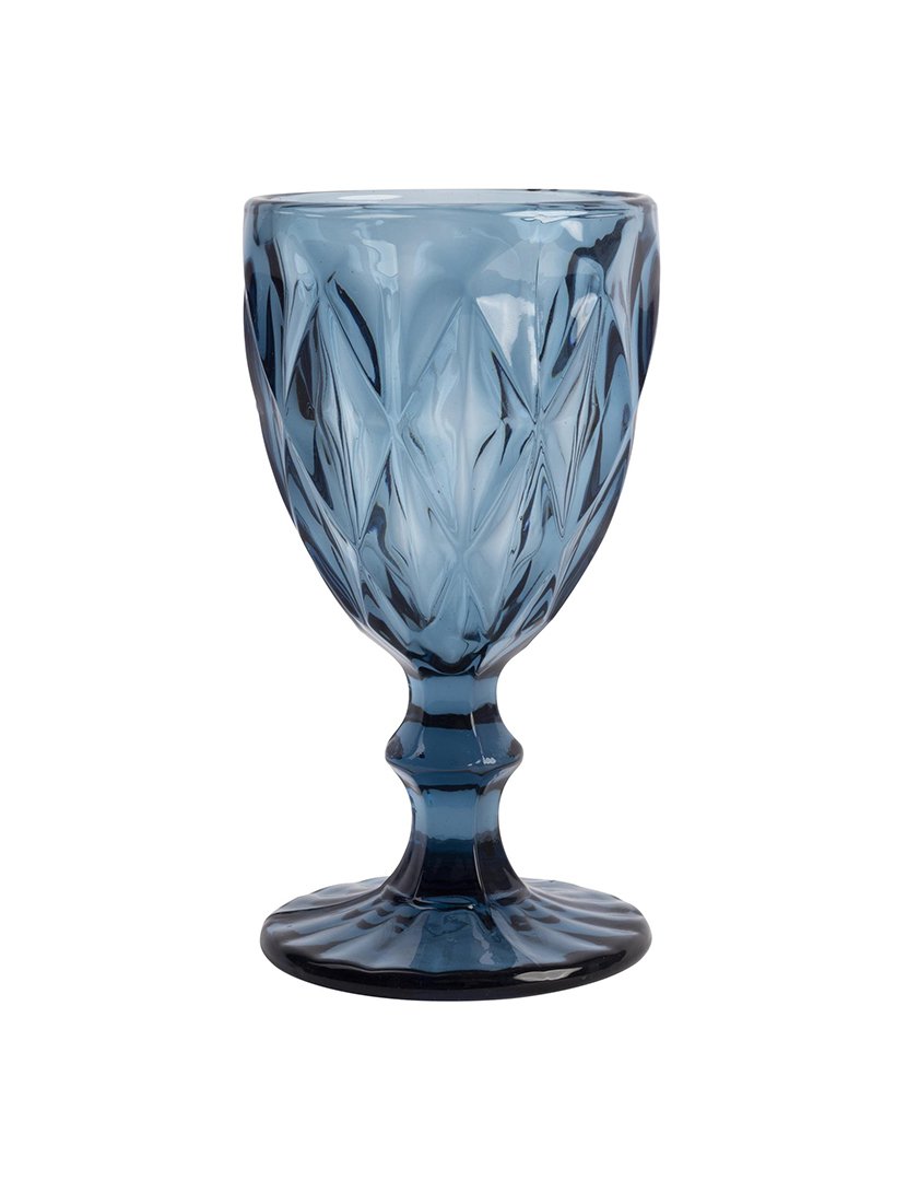 Conjunto de 4 copos de cristal azul 250ml