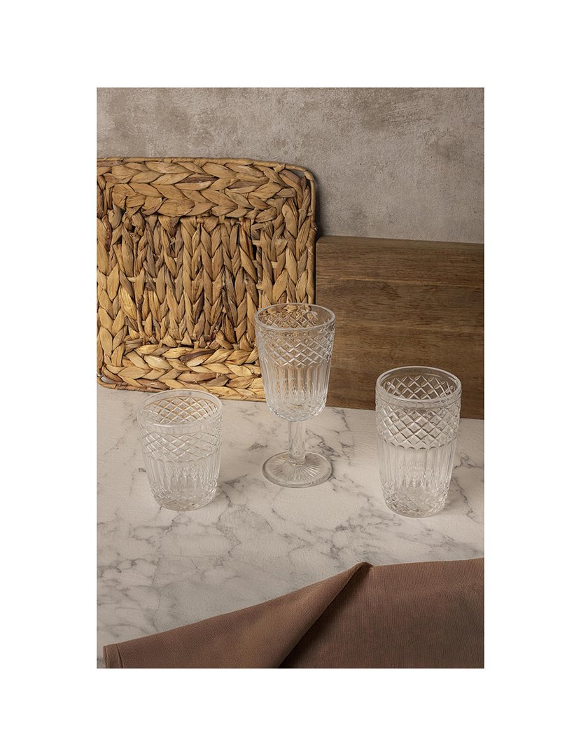 Conjunto de 4 copos de vidro transparente 300ml