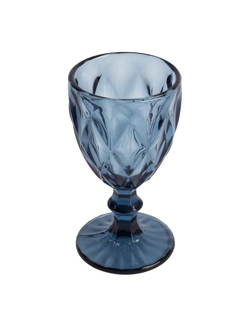 Conjunto de 8 copos em cristal azul