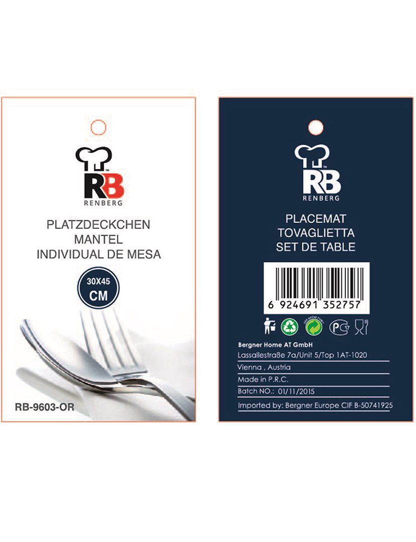 Mantel Individual 30x45 cm