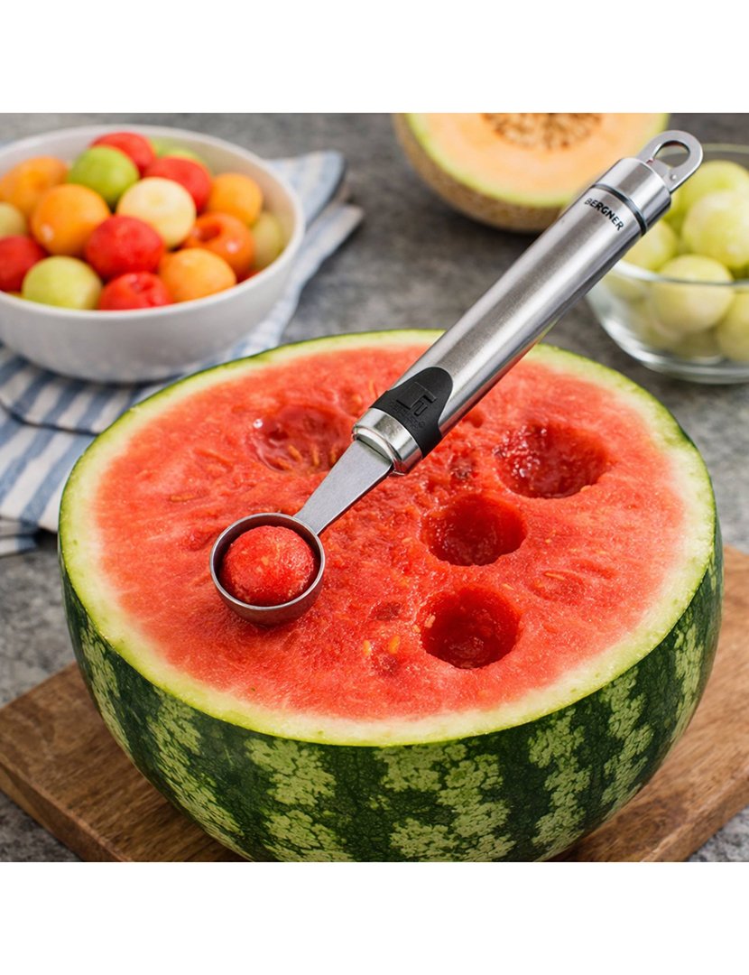  Descaroçador Melão Aço Inoxidável Prateado 17.3cm