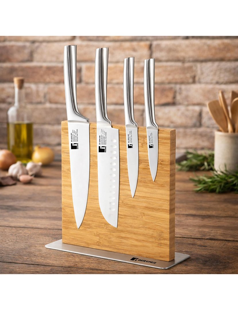 Conjunto de facas de aço inoxidável + Kobe Tacoma