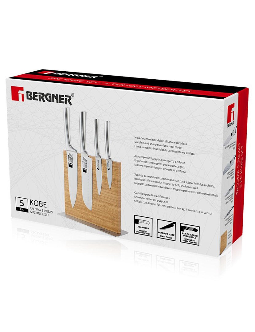 Conjunto de facas de aço inoxidável + Kobe Tacoma