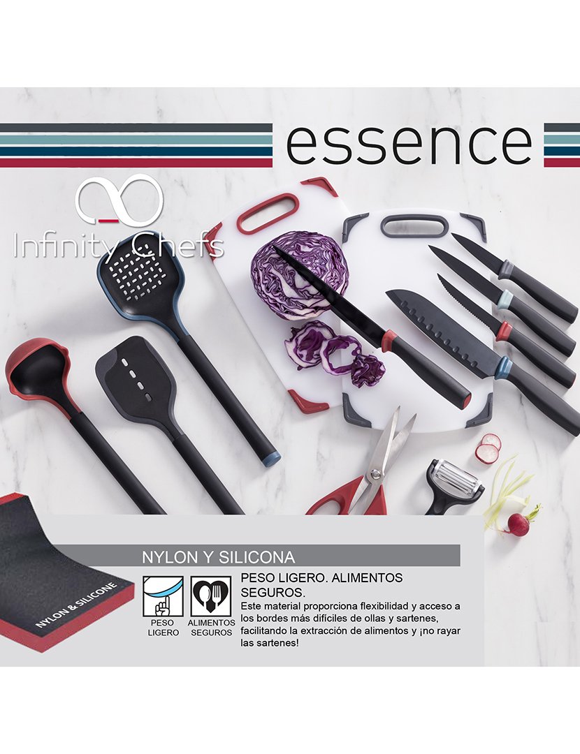 Conjunto de 3 utensílios de cozinha silicone coleção Essence