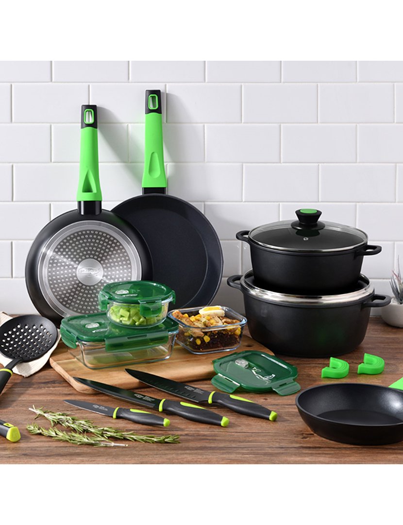 Lancheira retangular hermética Vitoria 1000ml Verde