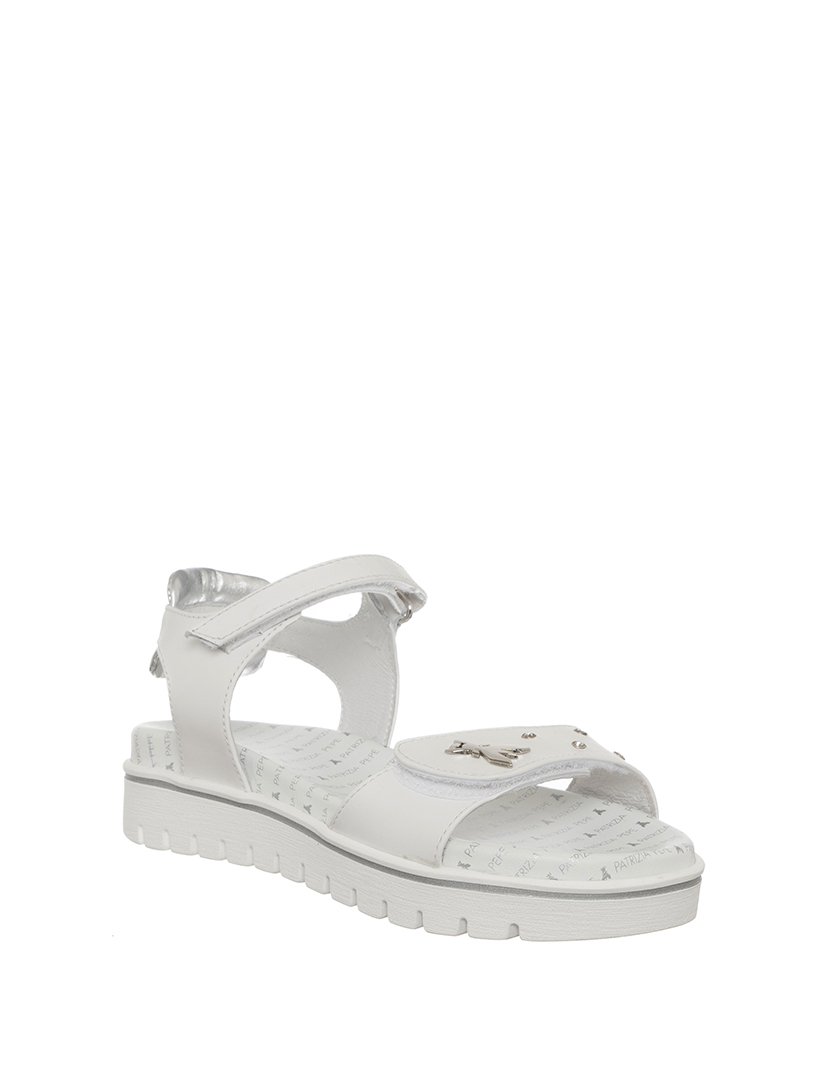 Sandálias Menina Branco e Prateado