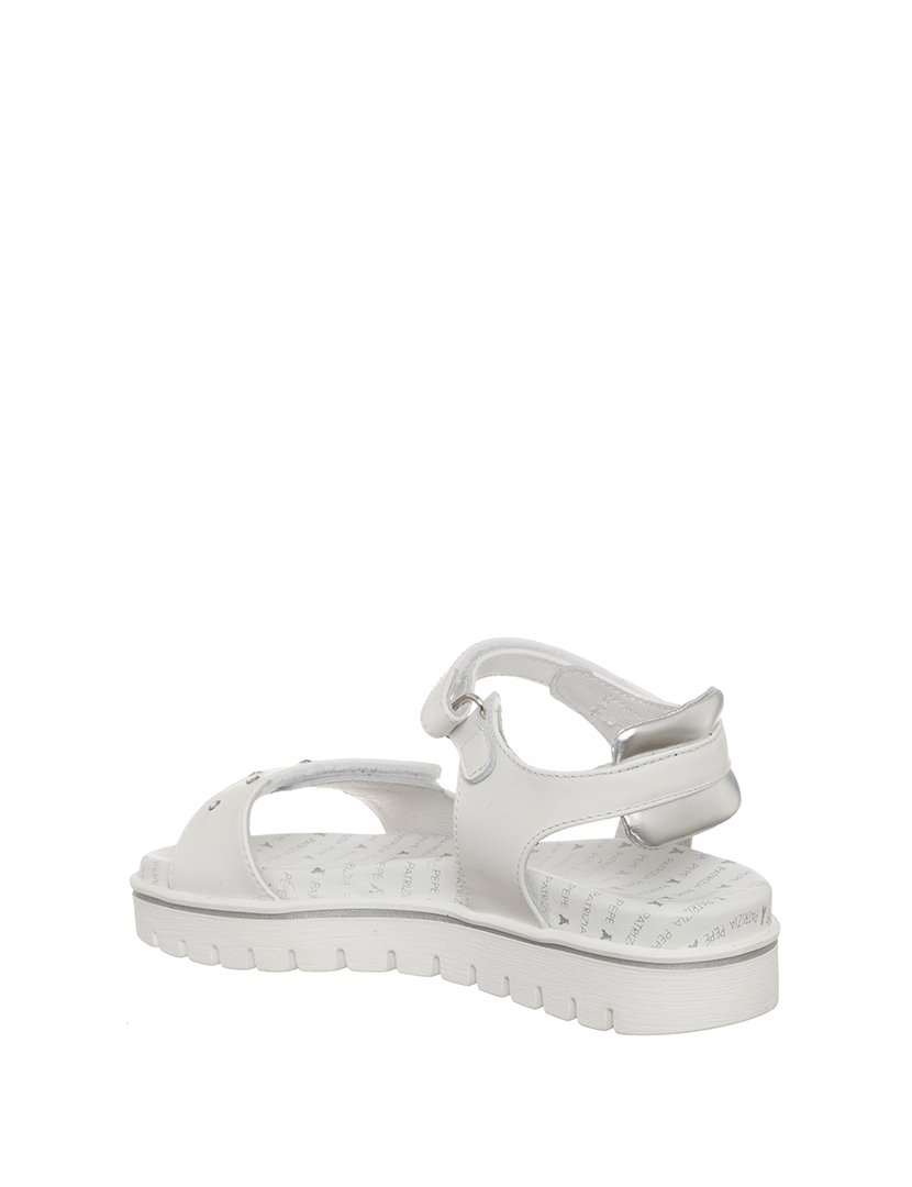 Sandálias Menina Branco e Prateado