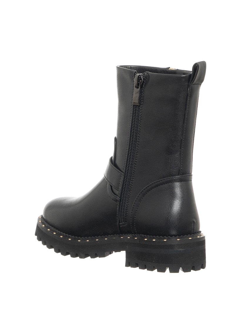 Botas Menina Preto e Dourado