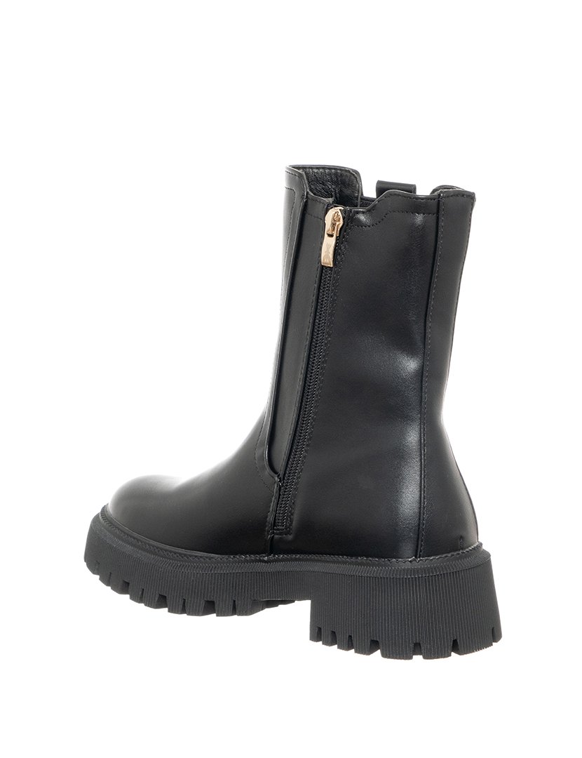 Botas Menina Preto e Dourado