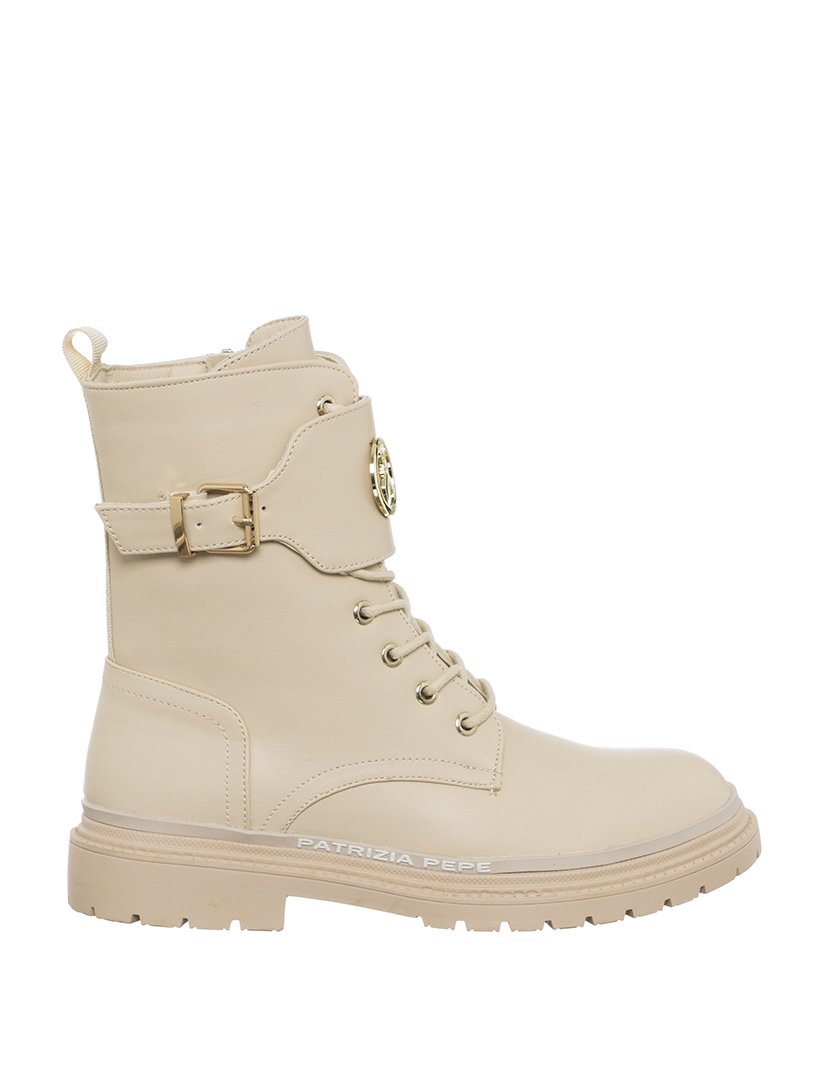 Botas Menina Bege e Dourado
