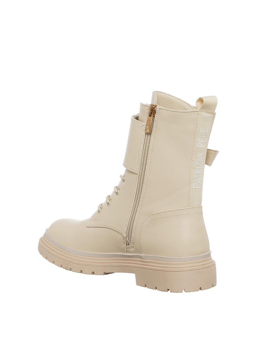 Botas Menina Bege e Dourado