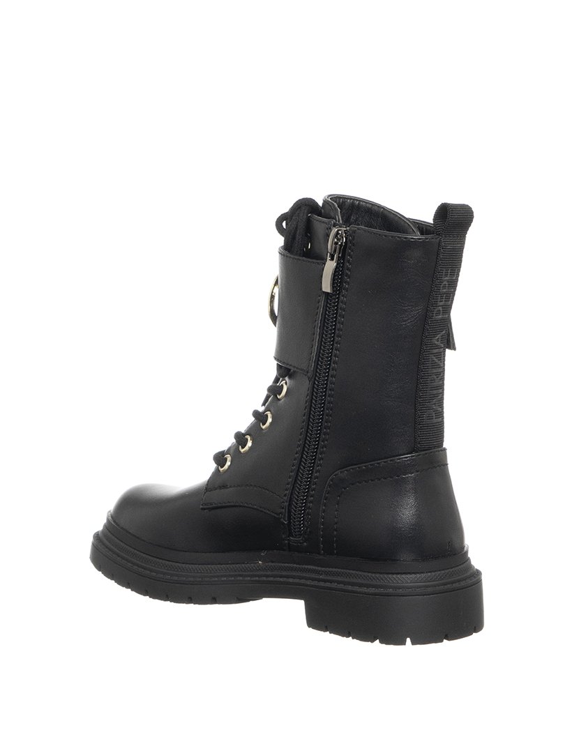 Botas Menina Preto e Dourado