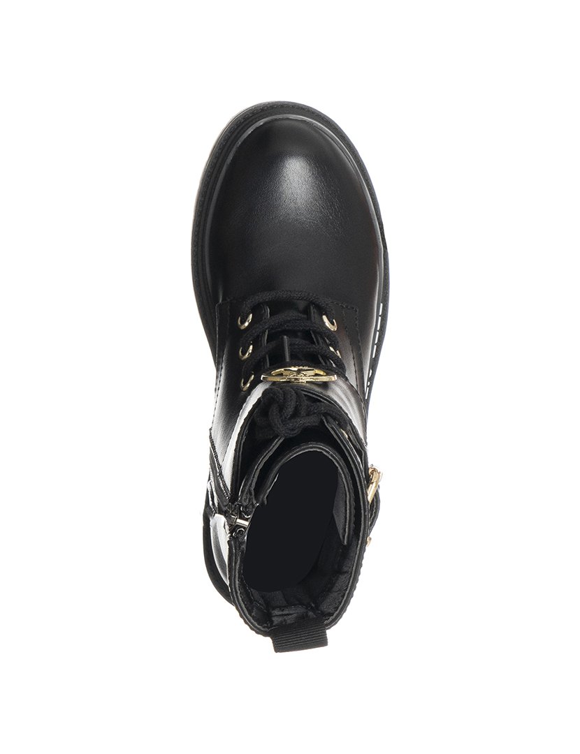 Botas Menina Preto e Dourado