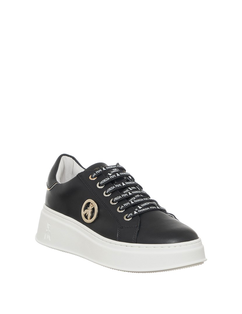 Ténis Menina Preto e Dourado