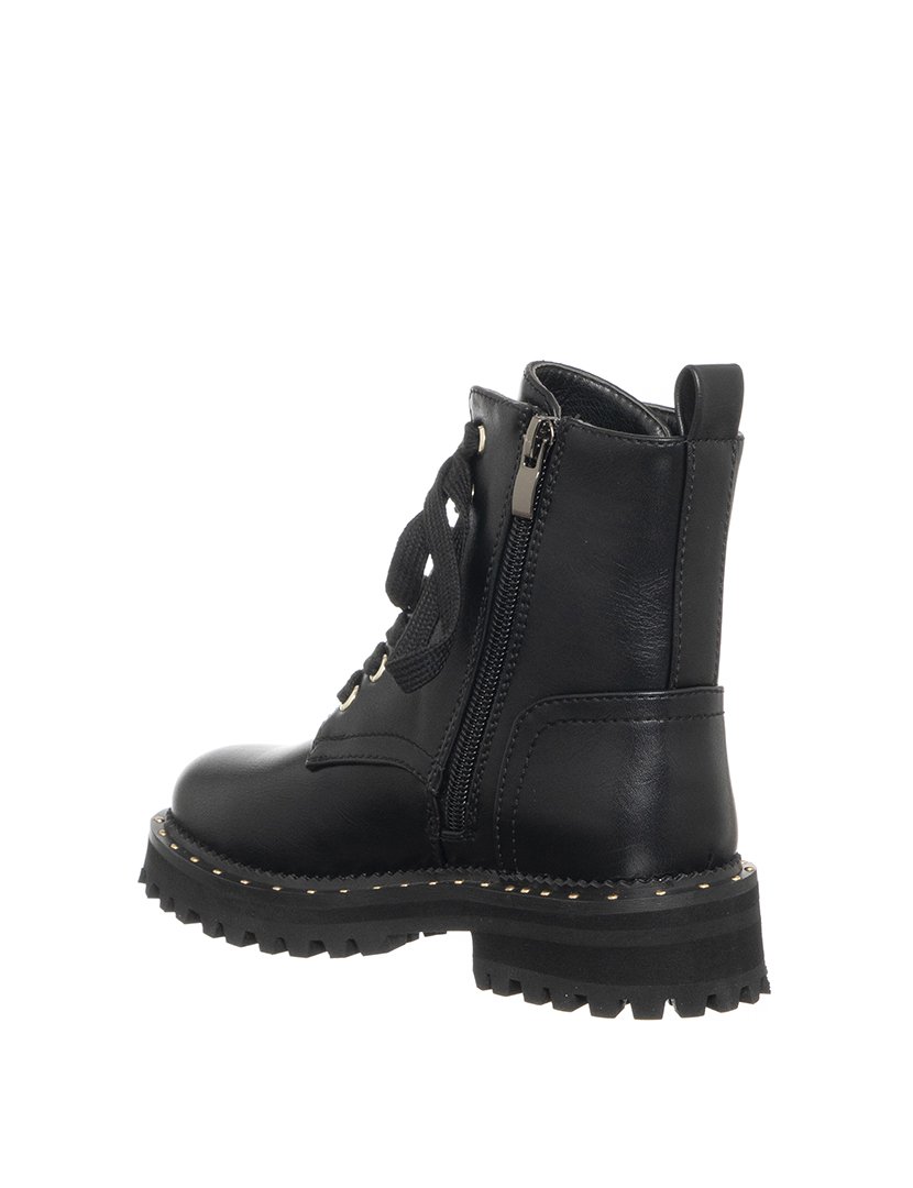 Botins Menina Preto e Dourado