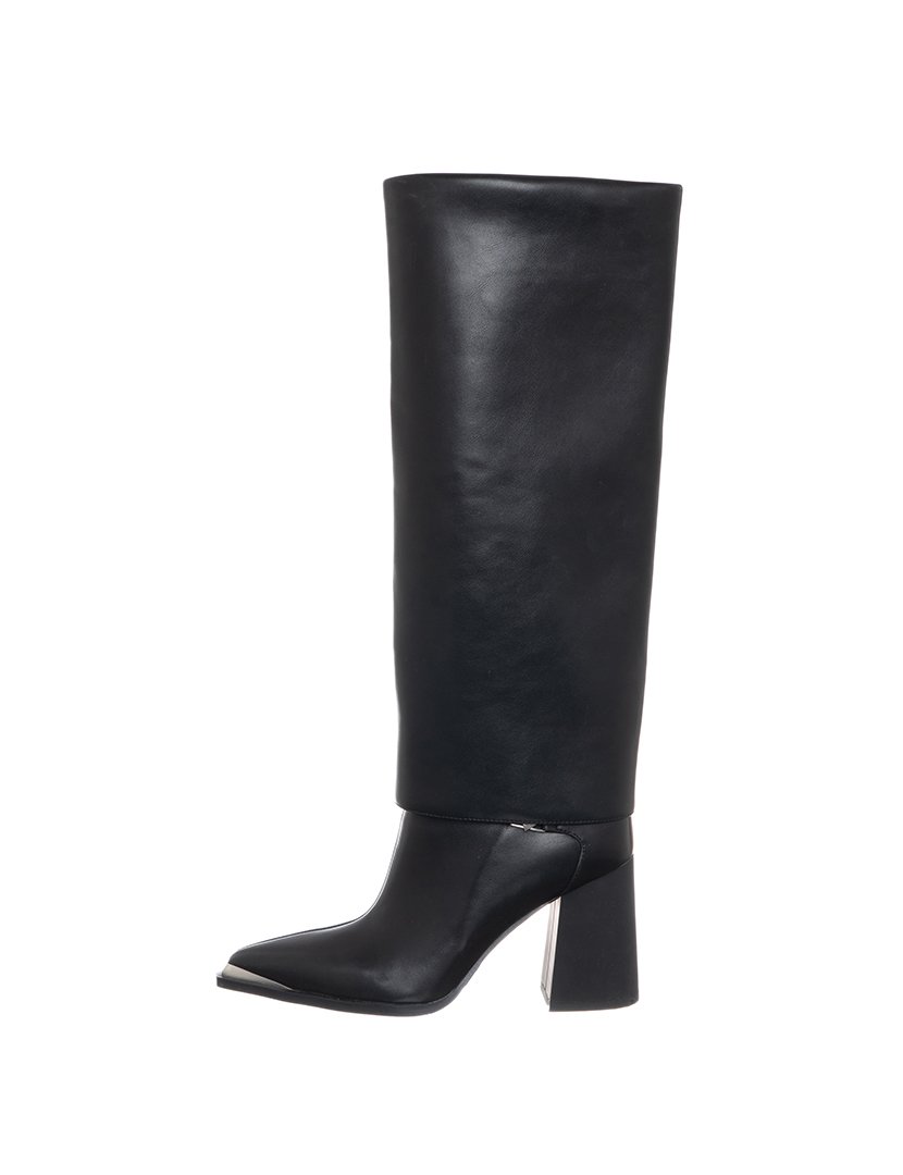 Botas Cano Alto com Salto Senhora Preto