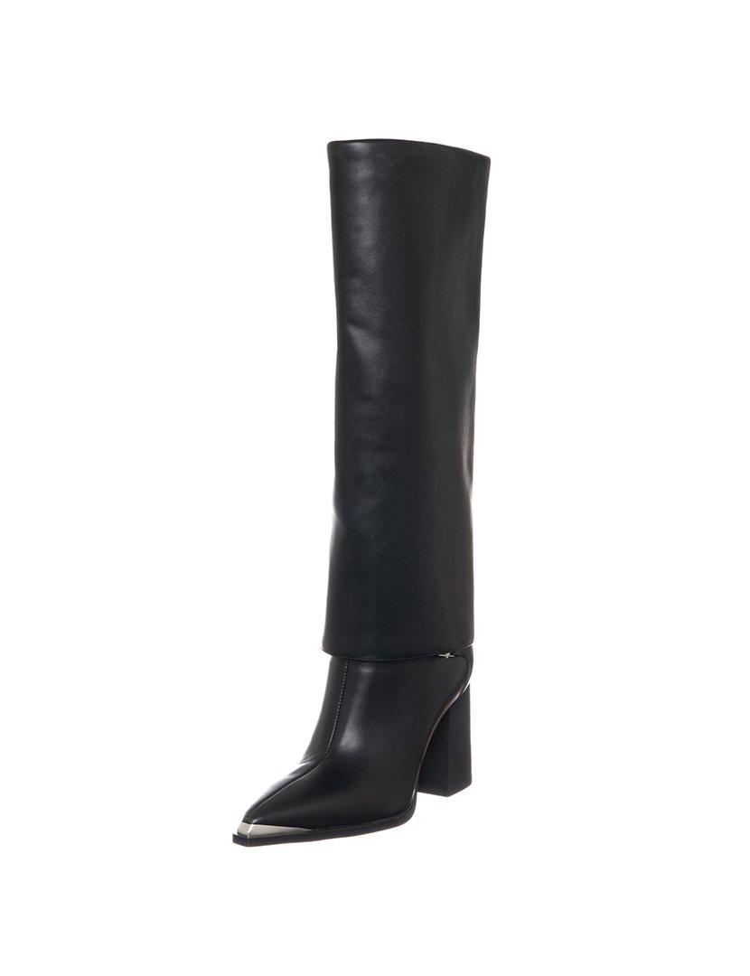 Botas Cano Alto com Salto Senhora Preto