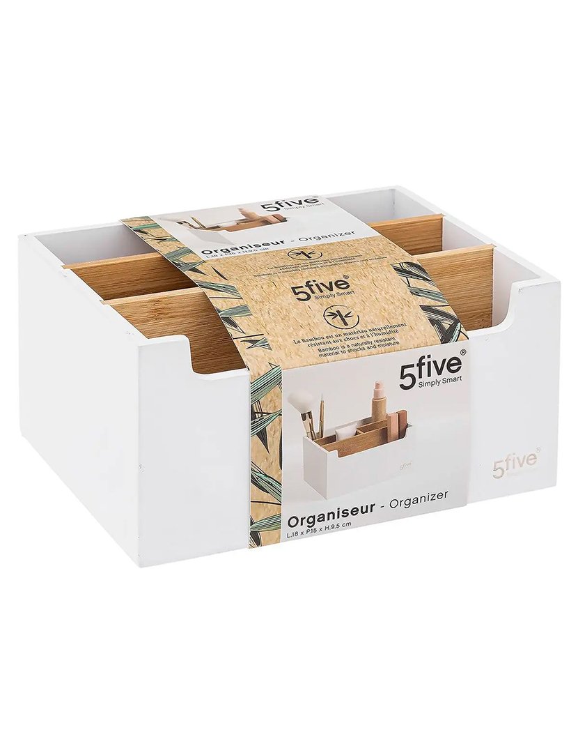 Organizador 5 Compartimentos Branco