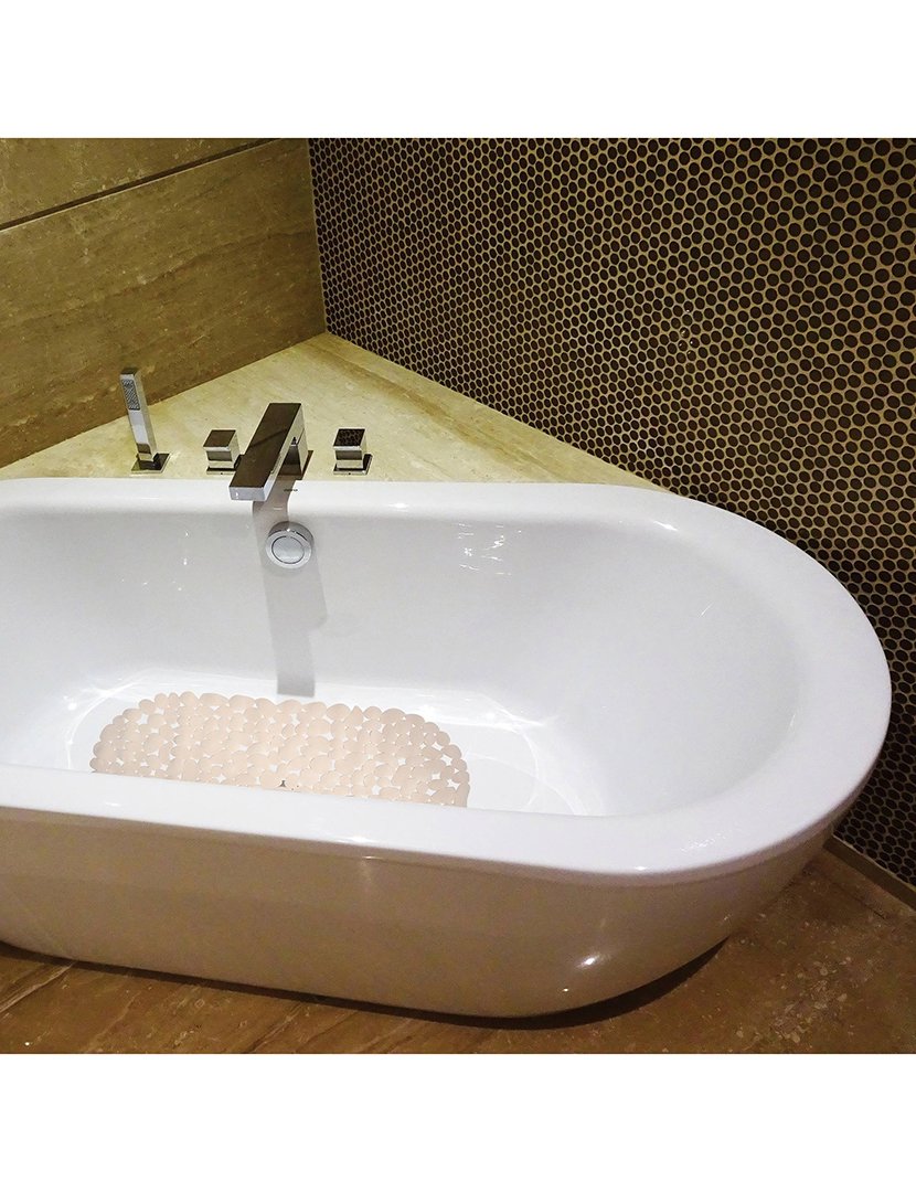 Tapete Duche Pedras Bege