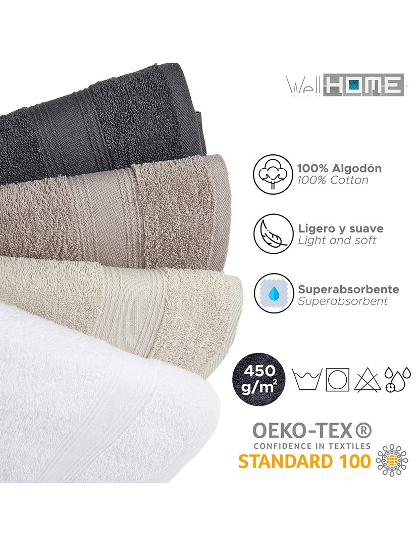 Toalha Banho Antracite 140x70 cm