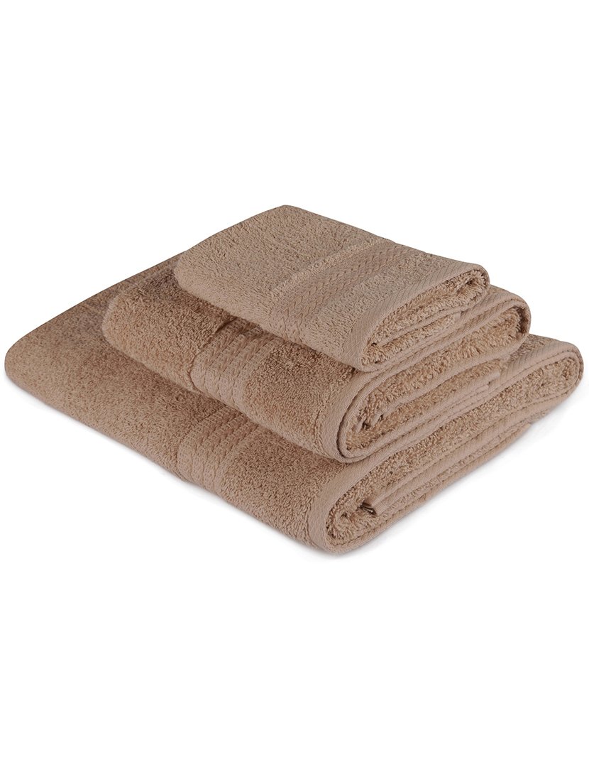 Conjunto 3 Toalhas Banho Taupe