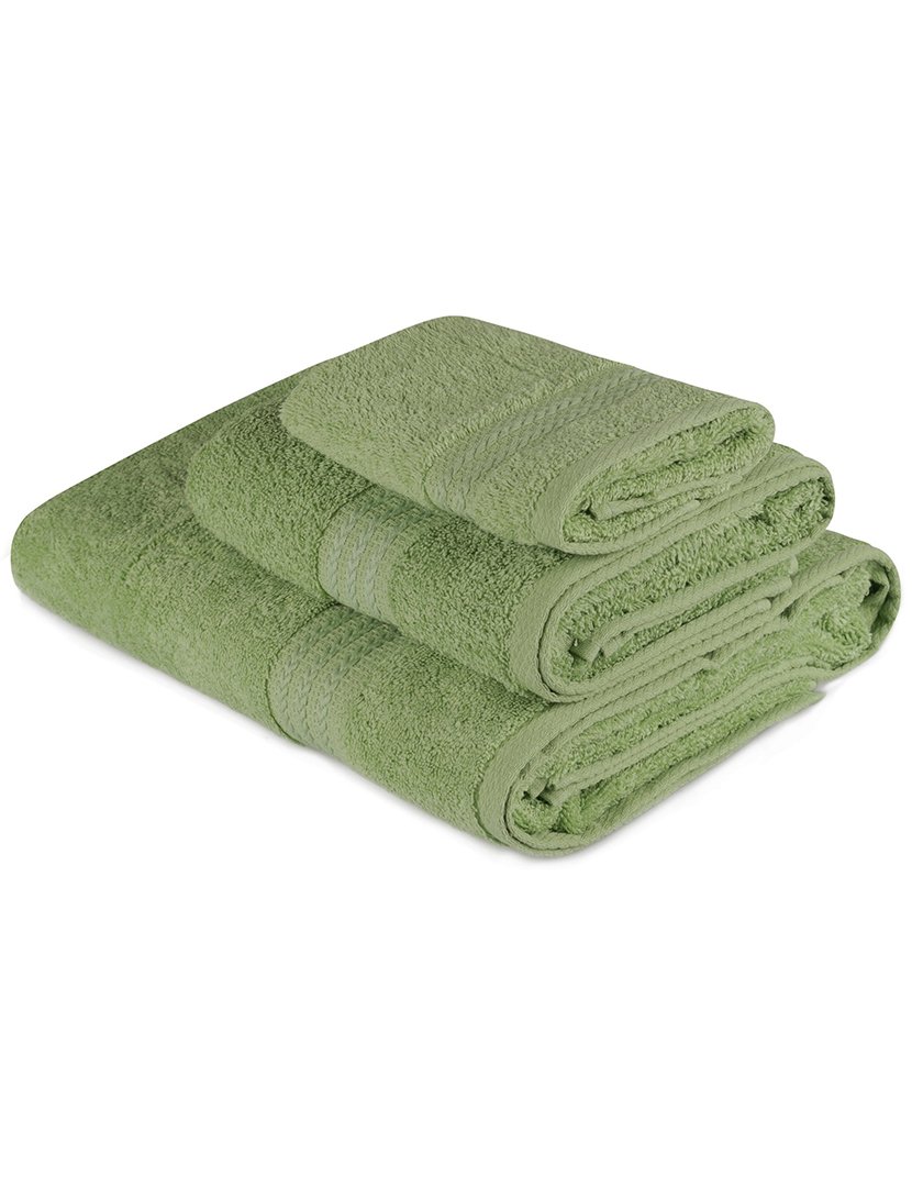 Conjunto 3 Toalhas Banho Verde