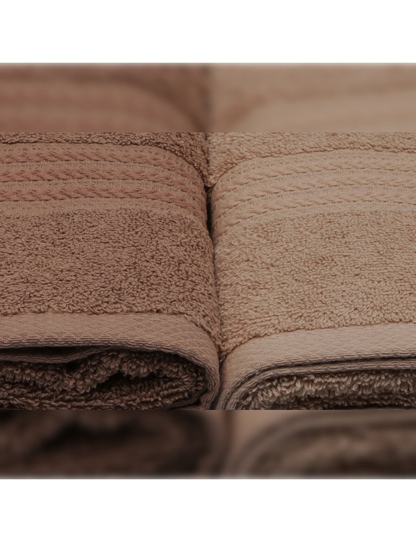 Conjunto 4 Toalhas Banho Bege