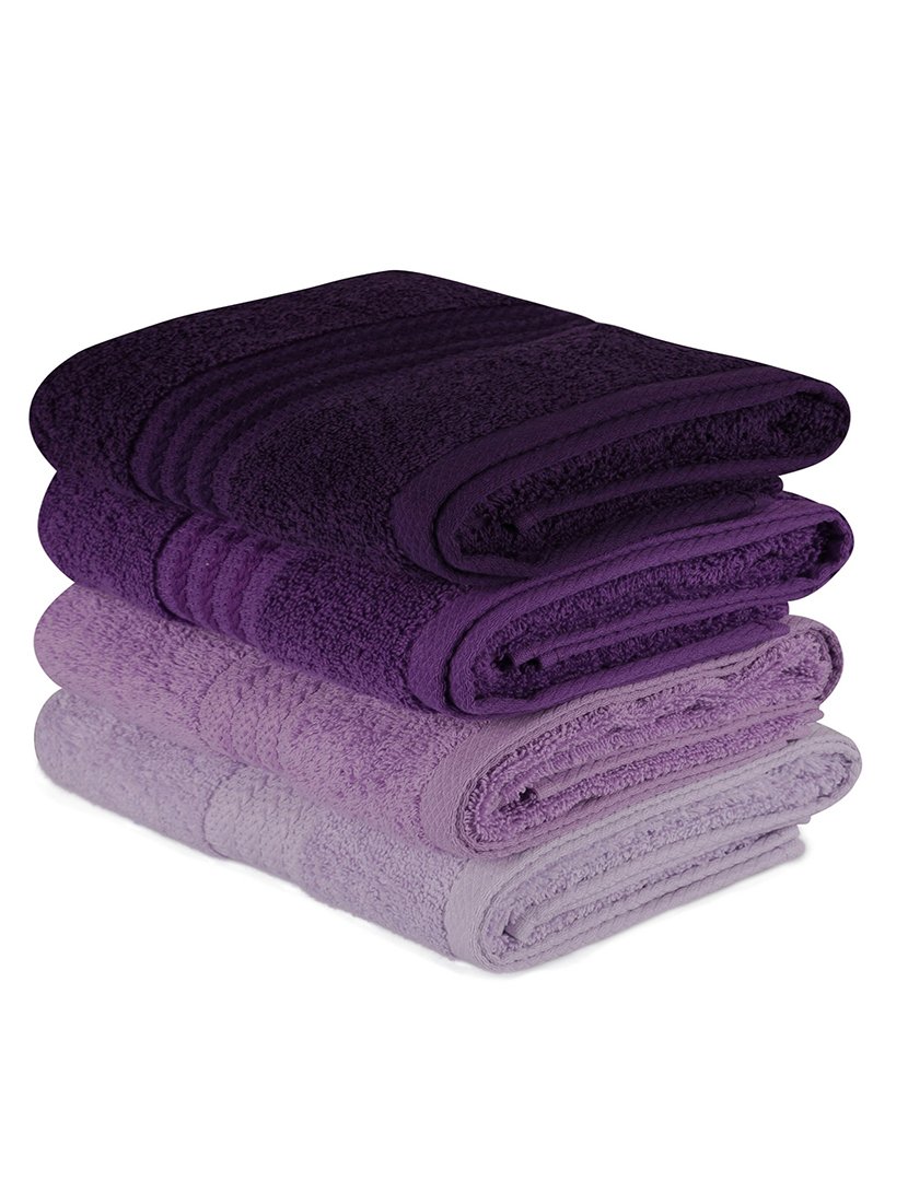 Conjunto 4 Toalhas Banho Lilás