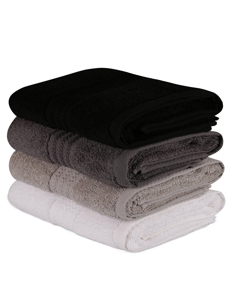 Conjunto 4 Toalhas Banho Cinza