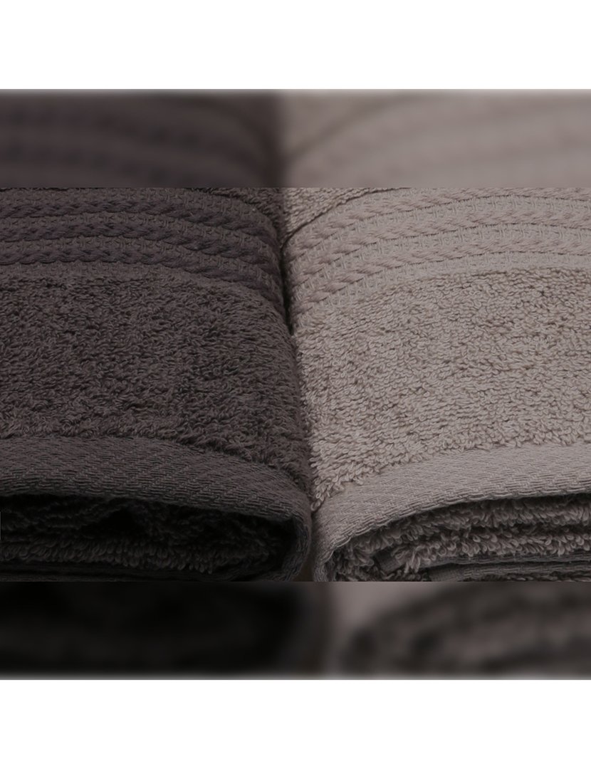 Conjunto 4 Toalhas Banho Cinza