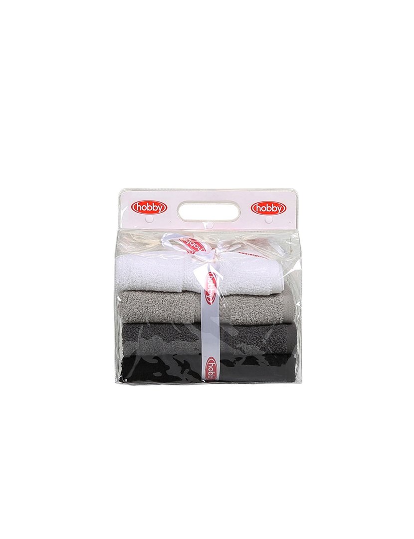 Conjunto 4 Toalhas Banho Cinza