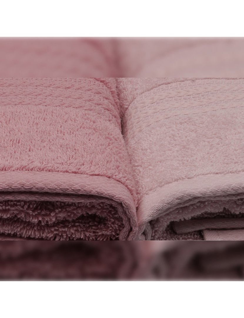 Conjunto 4 Toalhas Banho Rosa