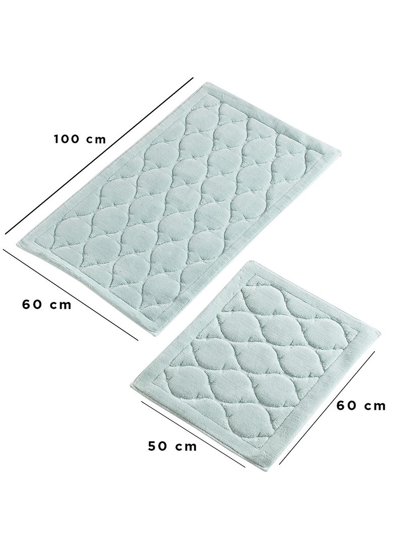 Conjunto 2 Tapetes Casa Banho Azul