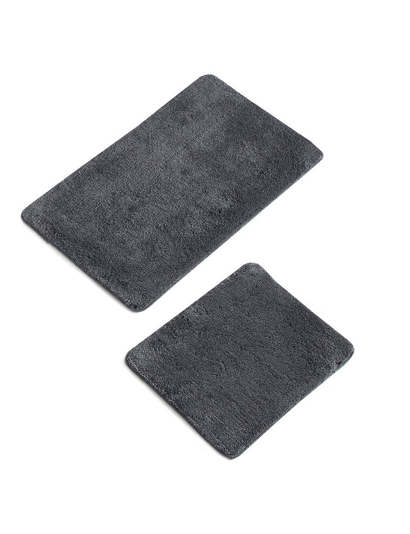 Conjunto 2 Tapetes Casa Banho Antracite