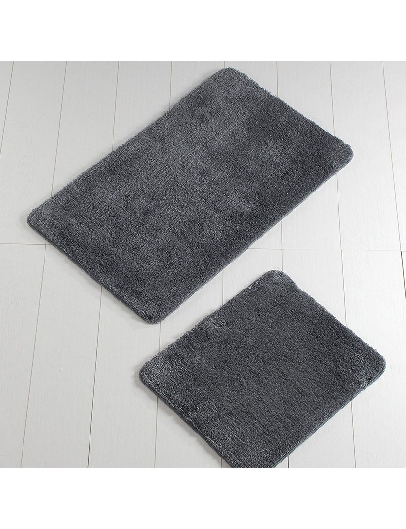 Conjunto 2 Tapetes Casa Banho Antracite