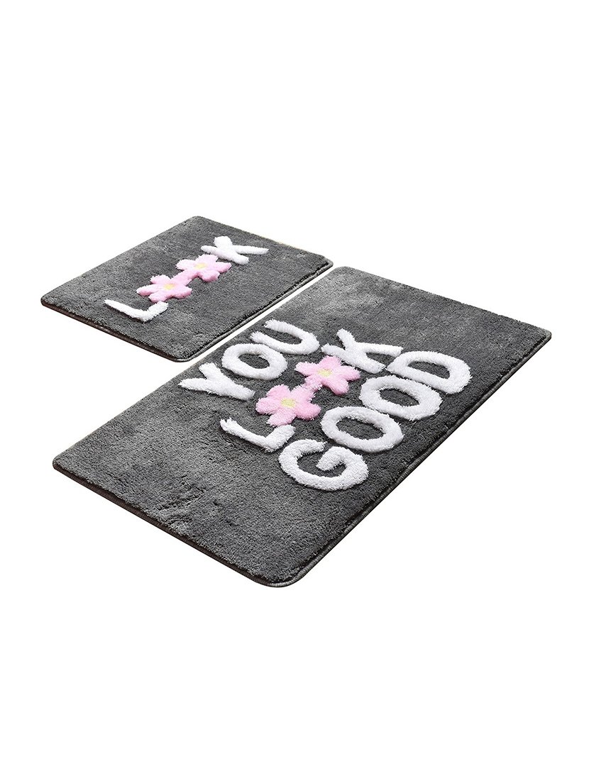 Conjunto 2 Tapetes Casa Banho You Look Great