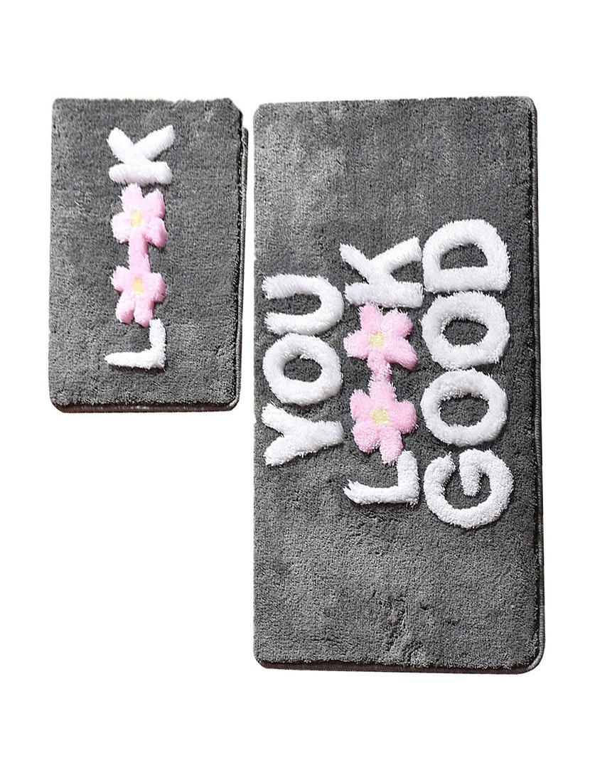 Conjunto 2 Tapetes Casa Banho You Look Great