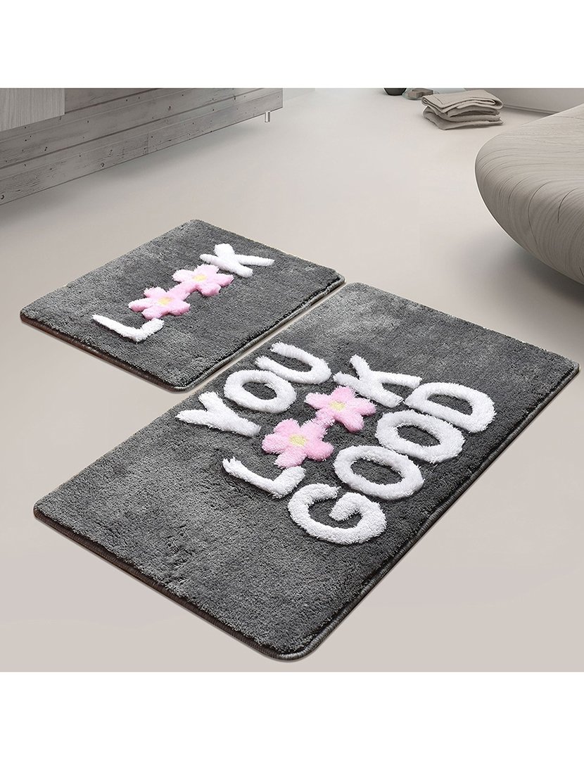 Conjunto 2 Tapetes Casa Banho You Look Great